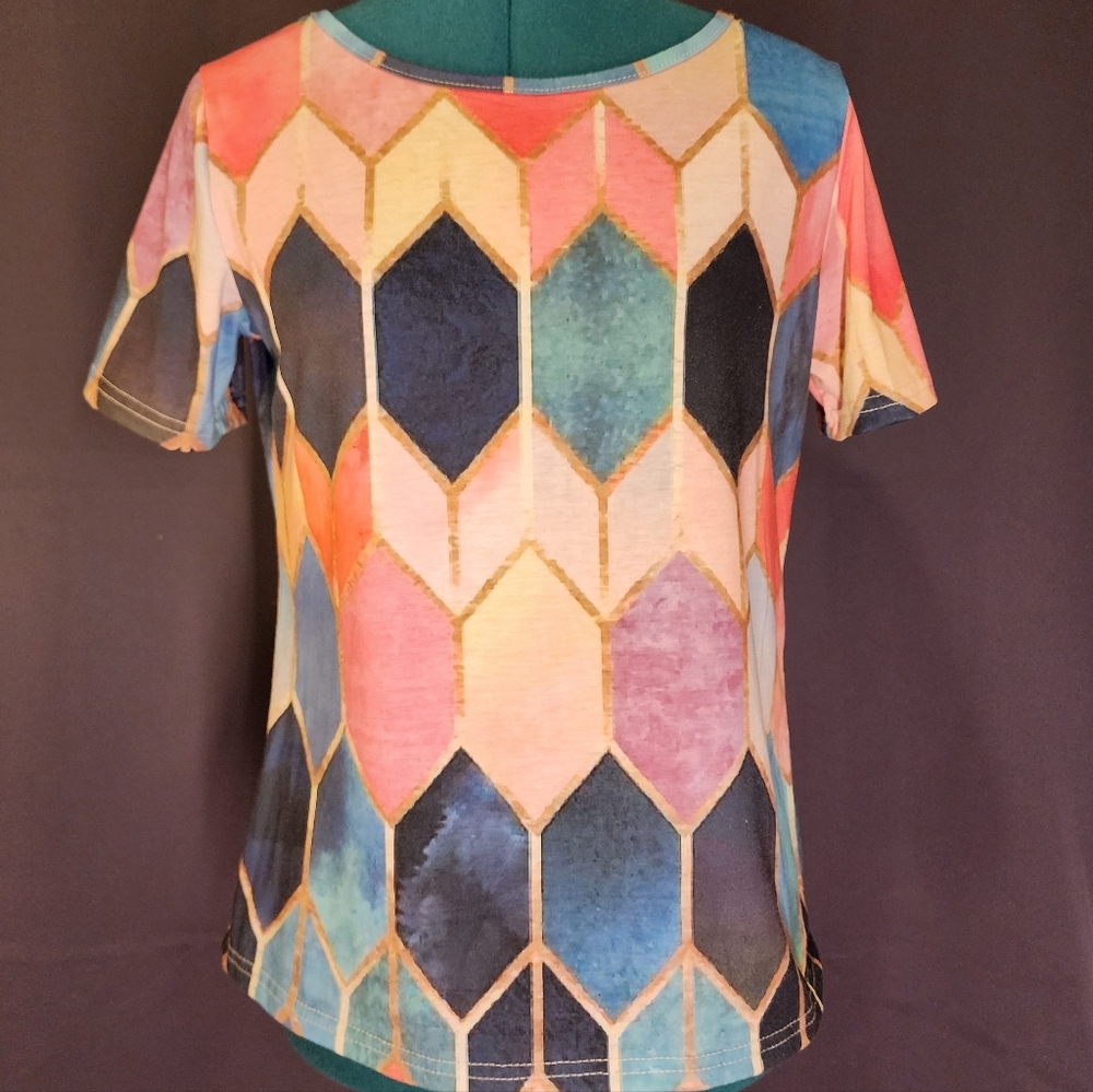 Colorful Geometric Women's Top